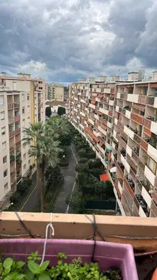 a view of a city with tall buildings at Bel appartement in Nice