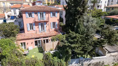 an aerial view of a house in a city at 62 CARNOT LOT 2 - Un havre de paix climatise avec jardin et jacuzzi in Nice