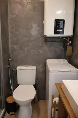 a bathroom with a toilet and a sink at T2 Cozy & Air-conditioned, close to All Amenities in Nice