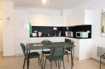 a bathroom with a shower and a sink at Nice Time - Chic Apartment with sunny terrace, Nice Port in Nice