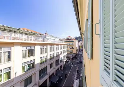 a view of a city street from a building at Carre dOr Design Confort and Centralité in Nice
