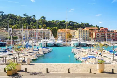 a group of boats docked in a marina at Grand T4 chic près du Port Balcon & Clim in Nice