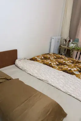 a bed in a room with a mattress at Studio église russe in Nice