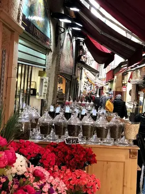 a reflection of a bed in a glass window at Cozy 50 m2 - Balcony & Air Conditioning! Heart of Old Nice in Nice