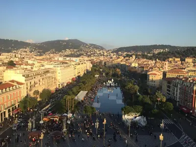 an aerial view of a city with a street at 2 Bedrooms Appartement In Central Location on the famous Place Massena Nice in Nice