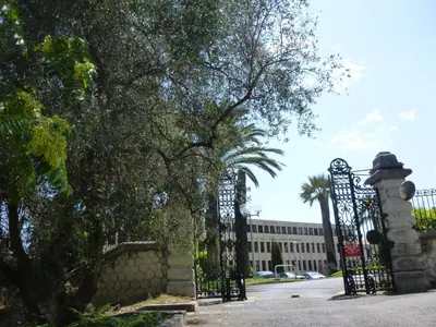 a gate at the entrance to a building at Nice-Miramar Apartment and Parking in Nice