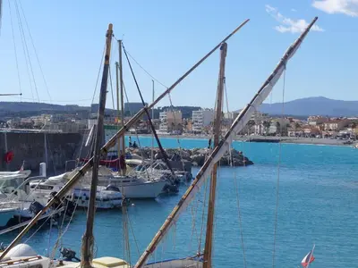 a group of boats docked in a harbor at Apartment L'Angelina-1 by Interhome in Cros-de-Cagnes