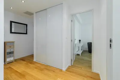 an empty room with a sliding glass door at Nice Beach - Promenade Des Anglais in Nice