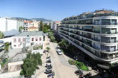 an overhead view of a city street with a building at Nice Étoile Grand Suite Five stars Holiday House in Nice