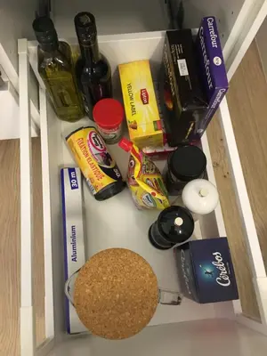 a refrigerator filled with lots of food and drinks at Apartment on Place Massena in Nice