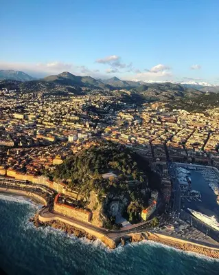 an aerial view of a city next to the water at Rue Neuve - Old Town Apartment in Nice