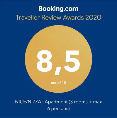 a yellow circle with the number inside it at NICE FRANCE Apartment 2 rooms max 4 persons in Nice