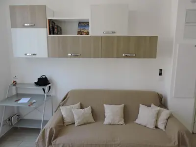 a kitchen with a table with two plates on it at NICE FRANCE Apartment 2 rooms max 4 persons in Nice