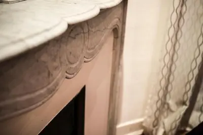 a close up of a marble counter top at Hotel Victor Hugo Nice in Nice