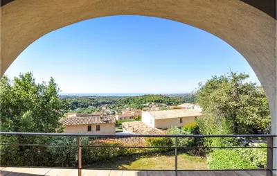 a view from the balcony of a house at Awesome Home In La Gaude With Kitchen in La Gaude