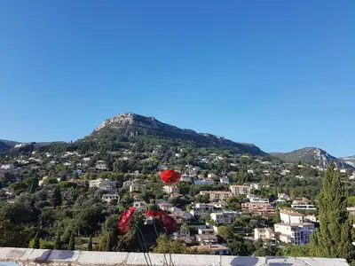a view of a town on a mountain at Mikado in La Gaude