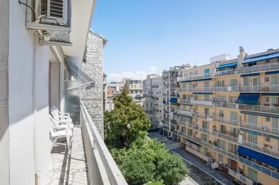 a view from the balcony of a building at Studio Guiglia - Welkeys in Nice
