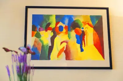 a painting of a group of people on a wall at Nestor&Jeeves - MARIN DEBUSSY - Central - By shopping area in Nice