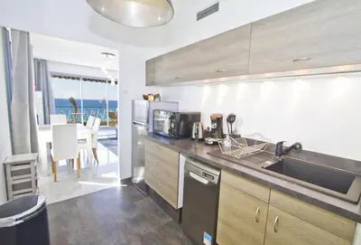 a kitchen with a sink and a counter top at MILORD PROMENADE 2 - PROMENADE HOLIDAY in Nice