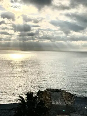 a view of a body of water with a cloudy sky at France Nice Promenade Des Anglais 80m² Piano in Nice