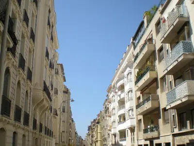 a street in the city with buildings at Nicelidays - Le Berlioz - city central - 7min from beaches in Nice