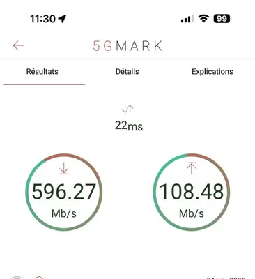 a screenshot of a cell phone with the numbers of reactants and expectations at Renoir Appartement in Cagnes-sur-Mer