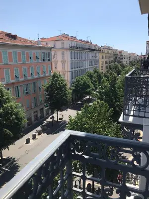 a view of a city from a balcony at Studios Floreal in Nice