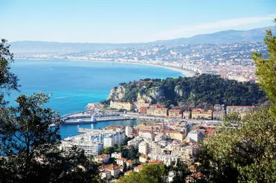a view of a city and a body of water at 