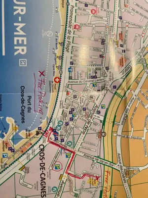 a close up of a map of a city at Cros De Cagnes in Cagnes-sur-Mer