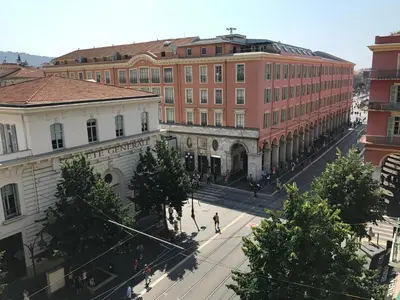 an aerial view of a city street with buildings at Rigoletto Massena in Nice