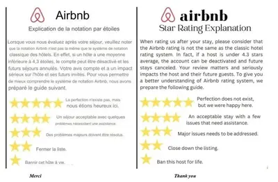 a menu for a star rolling restaurant with yellow stars at Studio, piscine in Saint-Laurent-du-Var