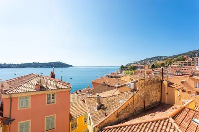 a view of the city of dubrovnik from above at BELVEDERE AP1059 Villefranche-sur-Mer by Riviera Holiday Homes in Villefranche-sur-Mer