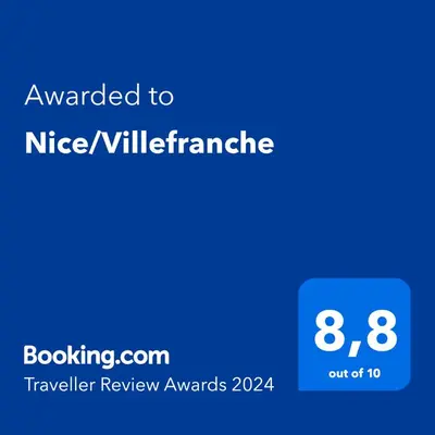 a blue screen with the text awarded to niceldaldaldaldaldalda at Nice/Villefranche in Villefranche-sur-Mer