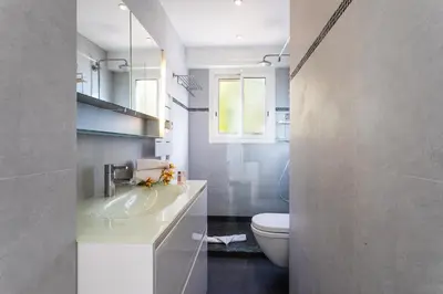 a bathroom with a sink and a toilet at HENRIETTA AP4070 - avenue Soleil d'Or - Villefranche-sur-Mer in Villefranche-sur-Mer