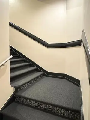 a set of stairs in a building at Trocadero in Nice
