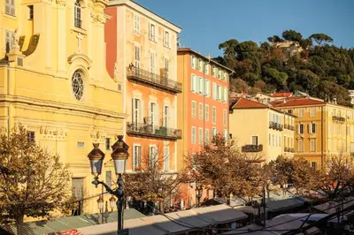 a city street with buildings and a street light at MY CASA - GROSSO 14 - 5 min walk to beach in Nice