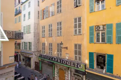 an overhead view of a city street with buildings at Appartement Verrière - Welkeys in Nice