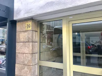 a front door of a building with a number on it at Studio Nice Centre garibaldi port plage in Nice