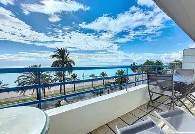a balcony with a view of the ocean at Nestor&Jeeves - HORIZON PROMENADE - Central - Sea front in Nice