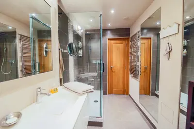 a bathroom with a sink and a shower at Vue Magenta AP4188 by Riviera Holiday Homes in Nice