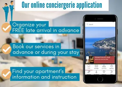 a screenshot of a cell phone with an appointment webpage at Nestor&Jeeves - STUDIO ROYAL LUXEMBOURG - Central - Swimming pool on roof in Nice