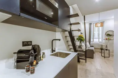 a kitchen with a sink and a counter top at MY CASA - BUNICO 1 - Old Town Renovated Studio in Nice