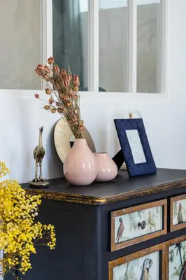 a table with vases and pictures on top of it at Lovely Apartment City Center Heart - AC in Nice