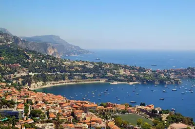 a view of a city with boats in the water at Bienvenue sur la Cote d'Azur in Nice