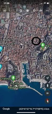 a map of a city with green dots on it at Maxim - Easy Home Booking in Nice