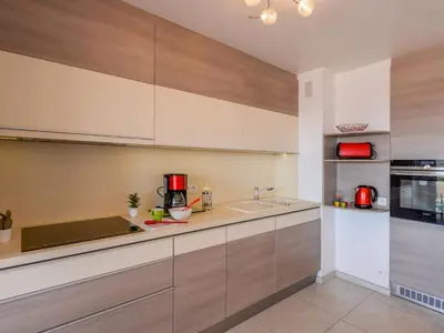 a bedroom with a bed and a ceiling fan at Apartment Etoile de Mer by Interhome in Cagnes-sur-Mer