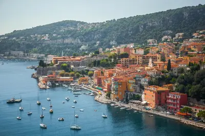 a group of boats in a harbor with a city at FEEL HOME - DE GAULLE - Villefranche-sur-Mer in Villefranche-sur-Mer