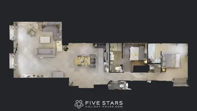 a rendering of a floor plan of a house at Grand Suite Promenade Five stars holiday house in Nice
