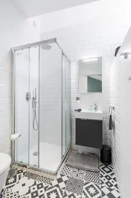 a bathroom with a shower and a toilet and a sink at 1 GALLO LOT 2 - Studio Mezzanine en plein coeur du vieux Nice in Nice