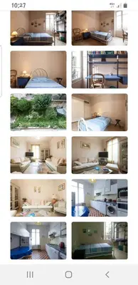a collage of different photos of a room at Chambre chez particulier centre ville - Nice in Nice